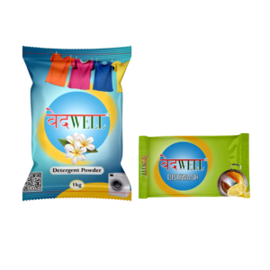 Vedwell Detergent - 1 Kg & Vedwell Dishwash Bar - 150gm