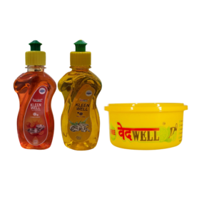 KLEENWELL DISHWASH LIQUID 250ML (PACK OF 2) WITH DISHWASH TUB 600GM (PACK OF 2)