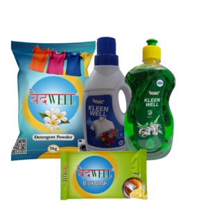 HOUSEHOLD PACK DETERGENT POWDER 2KG , LIQUID DETERGENT 1L, DISHWASH LIQUID 500ML, DISHWASH BAR 150GM